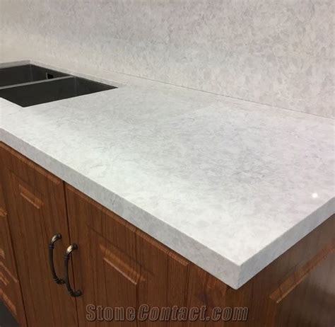 Bianco Drift Quartz Stone Engineered Stone Kitchen From China