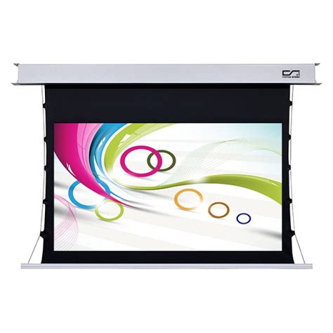 Concealed Tab-Tension V Series Recessed Electric Projector Screens In Ceiling Motorized Screen ...