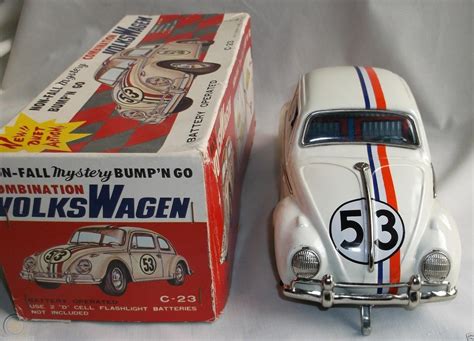 Vintage Herbie The Love Bug Volkswagen Battery Operated Tin Toy