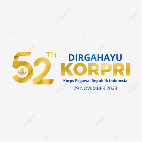 Happy Hut 2023 Korpri November 29 With The 52nd Logo Vector Korpri