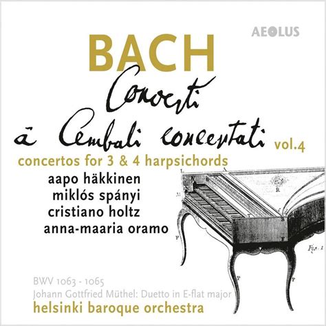 Bach Harpsichord Concertos Volume 4 Hakkinen Aapo Muzyka Sklep