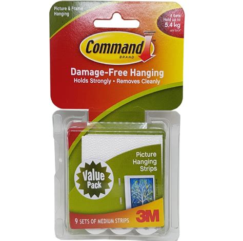 3m Command 17204vp Medium Picture Hanging Strip Velcro Pad