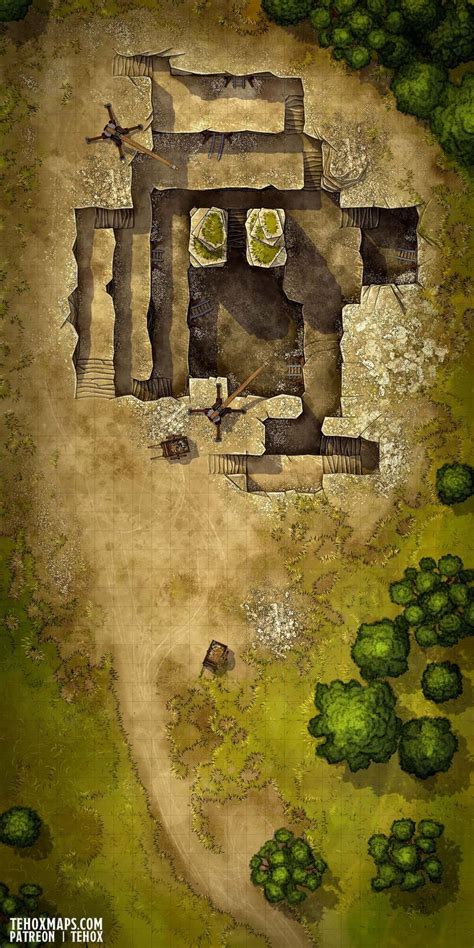 The Quarry 25x50 Tehox Maps Dnd World Map Fantasy Landscape Fantasy Map