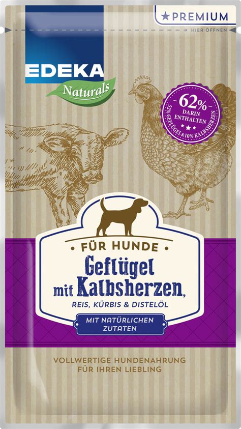 EDEKA Naturals Geflügel mit Kalbsherzen Hundefutter nass 125 g von