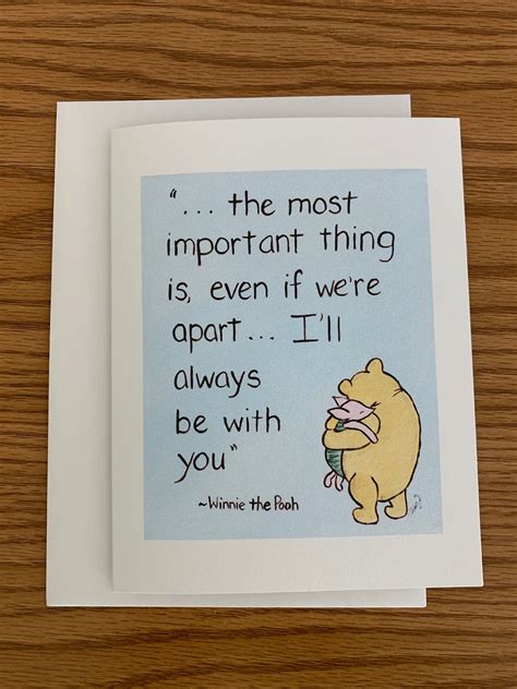 Moving Card Winnie The Pooh Quote I Will Always Be With You Card