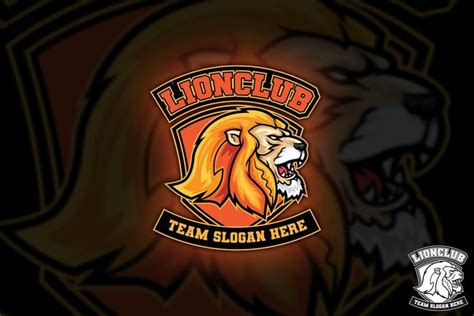 Lion Club Sport Logo Mascot | Mascot, Cartoon logo, Logo illustration