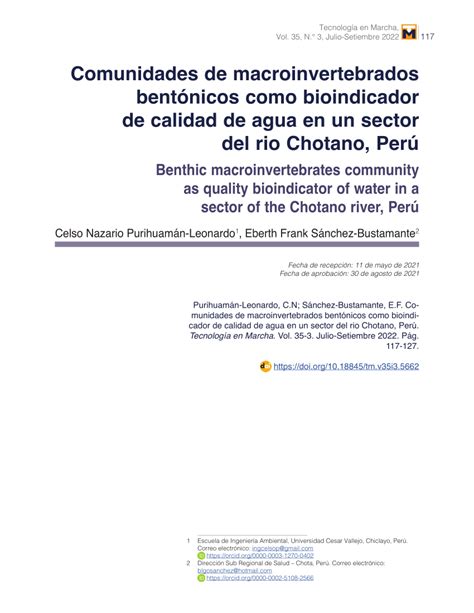 PDF Comunidades de macroinvertebrados bentónicos como bioindicador de