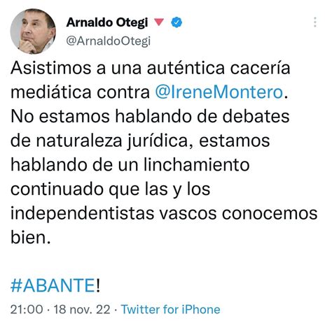 Enmlg On Twitter RT Eltivipata El Tweet De Otegi Rebosa De Un