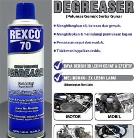 Jual REXCO 70 MULTIPURPOSE DEGREASE PELUMAS GEMUK SERBAGUNA 500ML