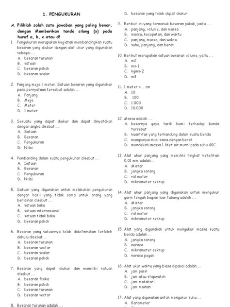 Soal Ipa Kelas 1 Semester 2 Homecare24