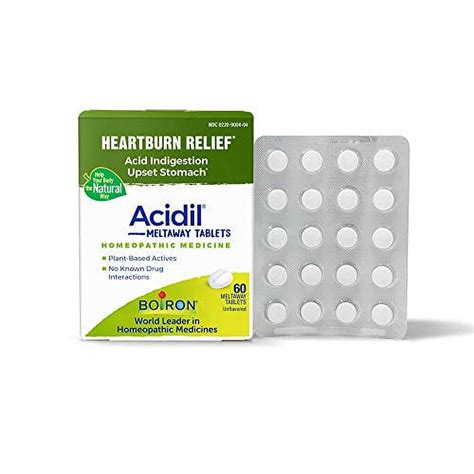 Boiron Acidil For Relief Of Acid Reflux Heartburn Indigestion And