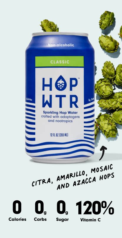 12 Pack Variety Sparkling Hop Water Non Alcoholic Hop Wtr