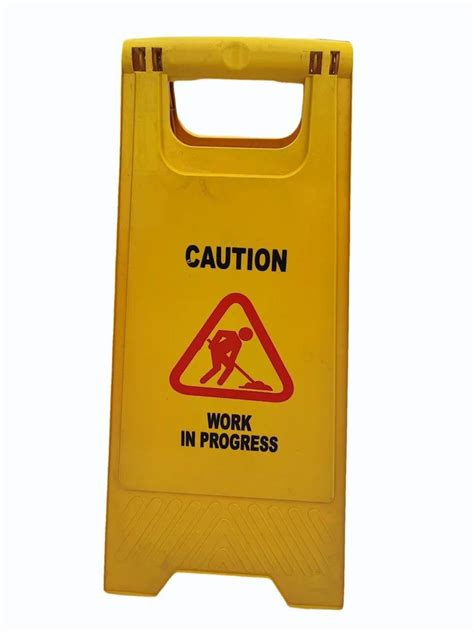 Plastic Yellow Caution Boards Work In Progress At Rs 540piece In