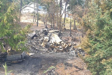 No Major Injuries Reported As Nanoose Bay Home Destroyed By Fire