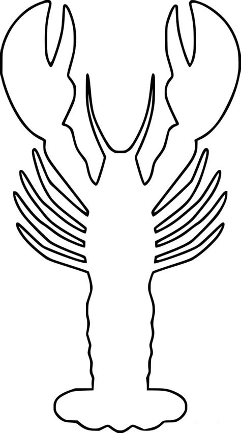 Blank Lobster Coloring Pages Coloring Cool