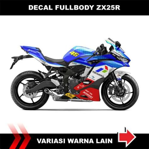 Decal Striping Ninja Zx 25R Full Body Stiker Variasi Motif Pertamina