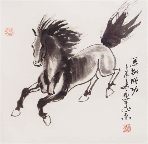 original horse painting chinese painting ink painting by art68