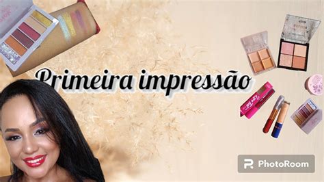 primeira impressão paleta de sombra iluminado e blush corretivo