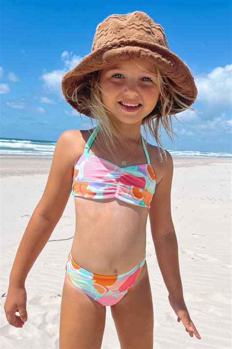 Girls Twist Front Mid Rise Hipster Bikini Set Cupshe UK