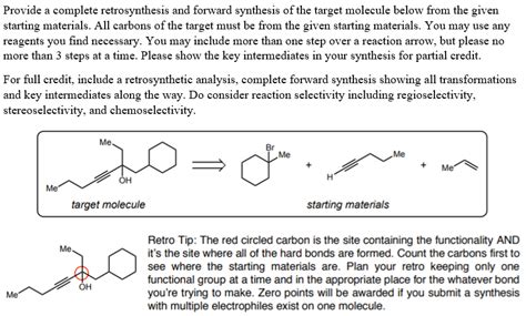 Solved Provide A Complete Retrosynthesis And Forward Chegg