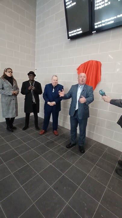 A 2 Tone Trail Plaque Is Unveiled At Coventry Station To Remember The