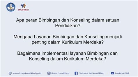 Ppt Bimbingan Dan Konseling Dalam Implementasi Kurikulum Merdeka Pptx