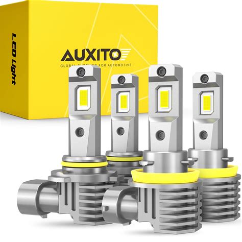 AUXITO 9005 H11 LED Headlight Bulbs Combo Super Bright Cool White