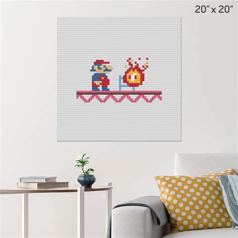 Donkey Kong Mario Pixel Art Wall Poster - Build Your Own with Bricks ...