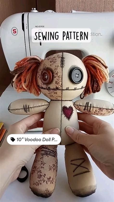 Make your own cute voodoo doll with this sewing pattern and step-by ...