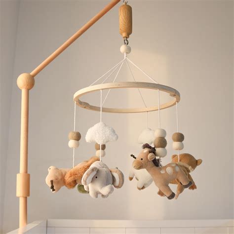 The Peanutshell Safari Crib Mobile For Boys Or Girls