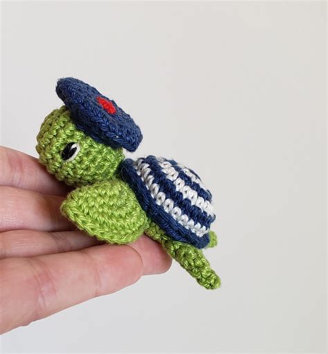 Tortue De Mer Petit Marin Amigurumi Doudou De Poche Tortue Kawaii