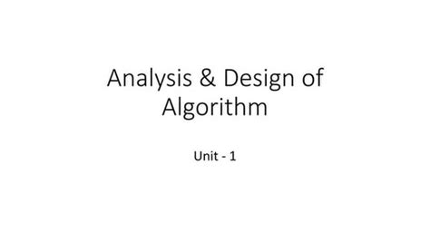 Data Structures And Algorithms Module 1 Pdf