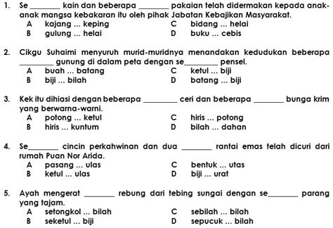 Contoh Ayat Penjodoh Bilangan Soalan Penjodoh Bilangan Membalik The