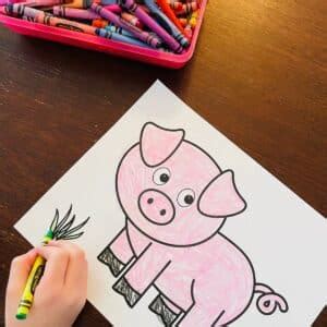 Easy Muddy Pig Craft for Preschool (Free Printable)