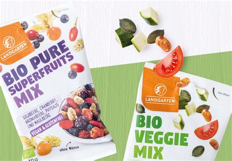 Landgarten Packaging für Bio Snacks EBERLE Werbeagentur