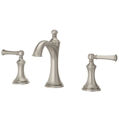 Pfister Lg49 Tb0k Tisbury 12 Gpm Widespread Bathroom Faucets Brushed Nickel