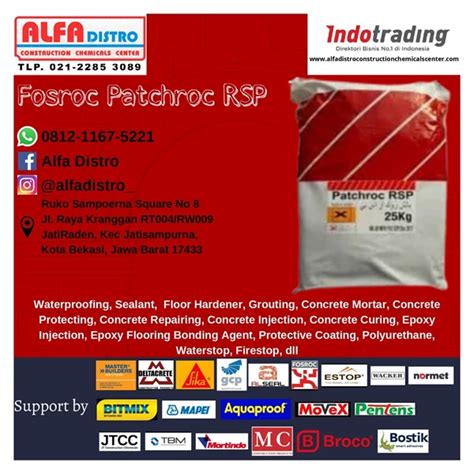 Jual Fosroc Patchroc Rsp Semen Repair Concrete Beton Bekasi Alfa