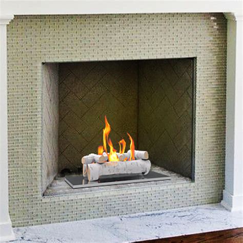 22 Inch 6 Piece Ceramic Fireplace Gas Logs - Birch-RFA4206