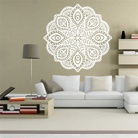 6004 Mandala Yoga Decal Flower Murals Buddhist Art Wall Stickers