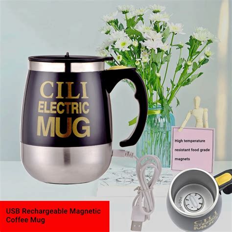 Taza magnética automática de agitación automática recargable por USB