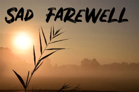 Poem: Sad Farewell | LetterPile