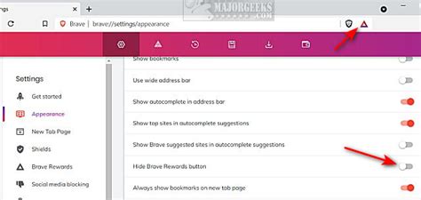 How To Enable Or Disable Brave Rewards Bat In Brave Browser Majorgeeks