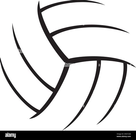 Pelota De Voleibol En Blanco Y Negro Ilustración Vectorial Imagen