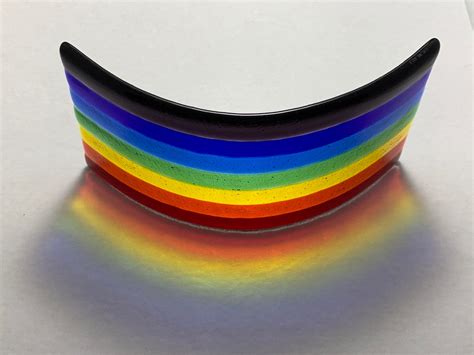 Rainbow Fused Glass Art Rainbow Candle Screen Fused Glass Etsy