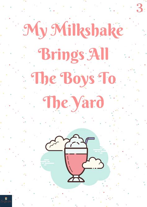 Milkshake Lyrics Print Kelis Inspired Music Poster. | Etsy