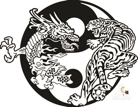 Art Yin And Yang Dragon And Tiger Yin Yang Tattoo Dragon Tattoo