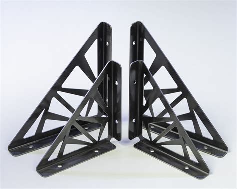 Metal Shelf Brackets Heavy Duty Brackets For Floating Shelves Pair Raw