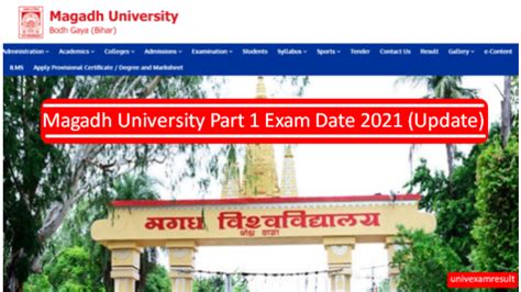 Magadh University Part Exam Date Update