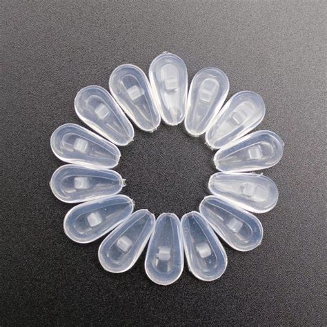 Eyeglasses Nose Pads 15mm 6 Pairs Oval Pushin Nose Pieces Push In Soft