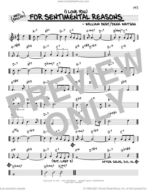 I Love You For Sentimental Reasons Reharmonized Version Arr Jack